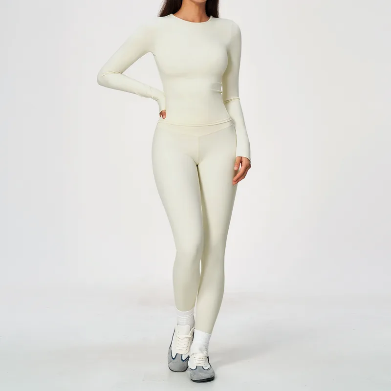 Women's Long Sleeve Top Full Leggings Set